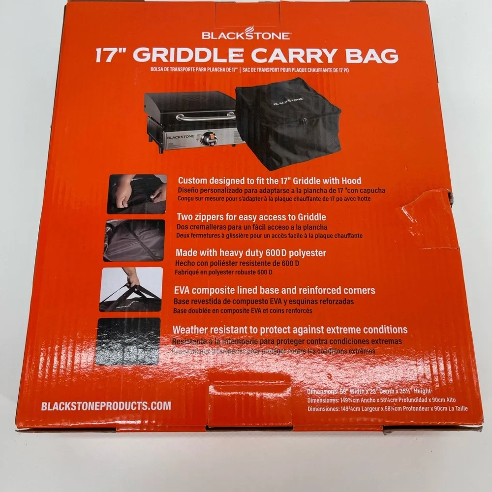 Blackstone Black Duffel Bag for 17” Griddle